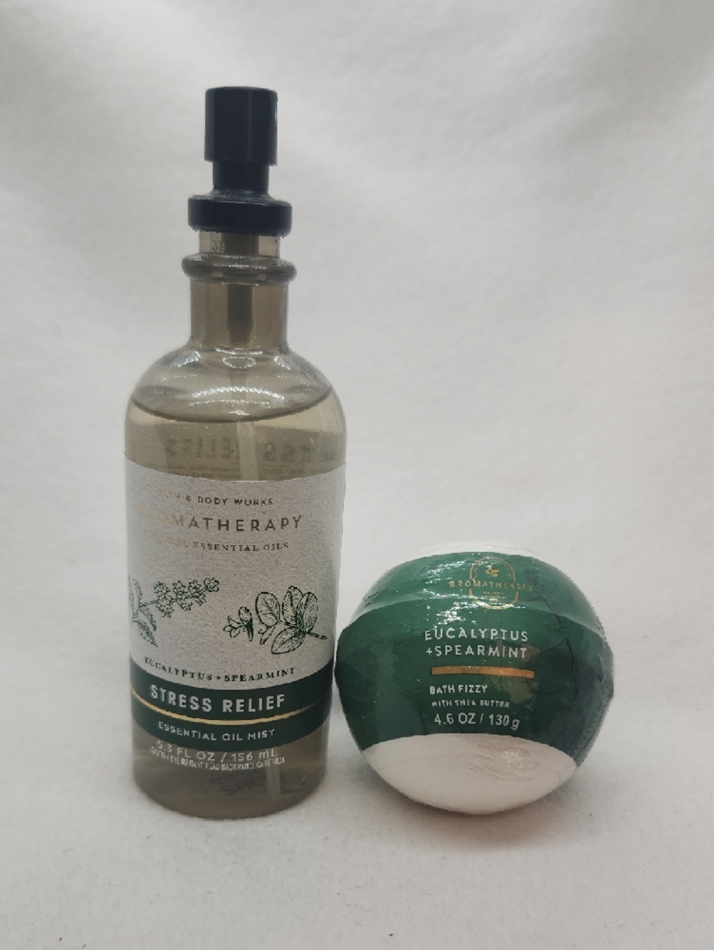 Bath and Body Works Aromatherapy Eucalyptus Spearmint Stress Relief 2 Pc Set New
